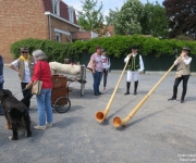 Accueil au centre du village - Transhumance 2018