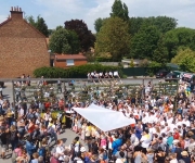 Accueil au centre du village - Transhumance 2018